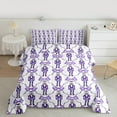 thumbnail image 2 of Manfei Happy New Year King Size Comforter Sets,Purple Bowtie Bow Bedding Comforter Set,Christmas Nutcraker Soldier Bedding Set For Teens,Ultra Soft Home Decor Reversible,3 Pieces, 2 of 8