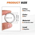 thumbnail image 2 of Anillo de metal Uxcell, (0.16" ID x 0.98" grueso, plateado) (8 piezas), grado marino, anillos redondos de acero inoxidable 316, multiusos, adecuados para correas de perro y colgadores de plantas., 2 of 7