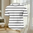 thumbnail image 3 of ZUKMRJPC Men's Striped Short Sleeve T-Shirt Classic Vintage Crewneck Tees Slim Fit Casual Lightweight Waffle Knit Textured Tops, 3 of 5