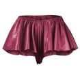 thumbnail image 4 of XIAONU Women's Faux Leather Ruffle Skort High Waist Flared A Line Mini Skirt Club Performance Casual Skirt, 4 of 6