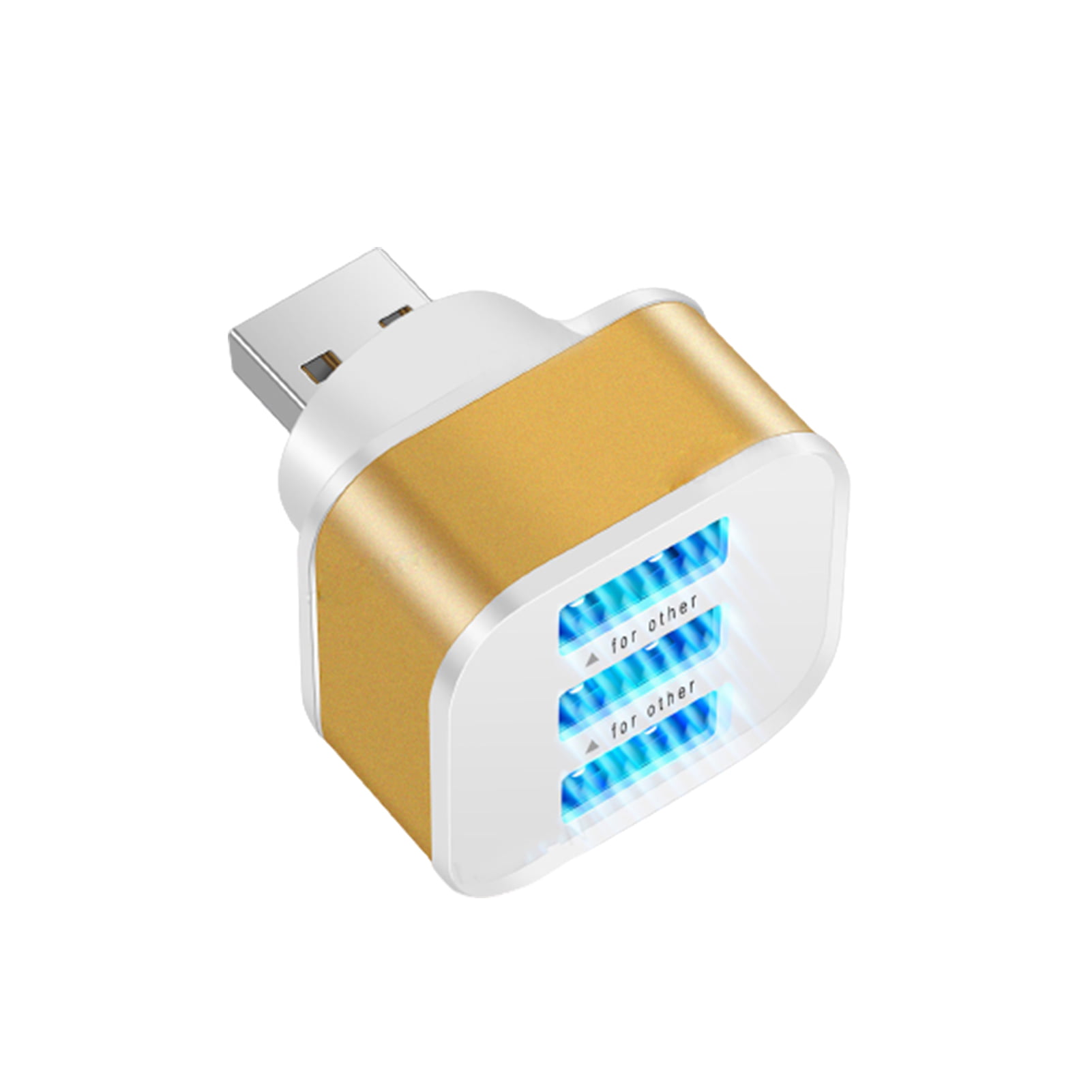 Taize Portable 3-in-1 LED Light Cable Splitter Hub Adapter for Phone PC Walmart.com