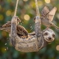 thumbnail image 5 of Sloth Bird Feeder Outdoor Hanging Sculpture, Wildlife Garden Decoration with Feeding Tray - Bird Feeding Sculpture for Patio, Yard & Outside Decor, Sloth Gifts for Nature Lovers, 5 of 5