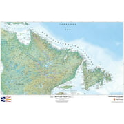 Newfoundland and Labrador - 36" x 24" Paper Wall Map