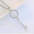thumbnail image 4 of MIADEAL Keys to the Kingdom Necklaces in Gift Box, Cubic Zirconia, 925 Sterling Silver, 4 of 5