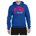 thumbnail image 2 of I Wear Pink for My Aunt Survivor Awareness Unisex Graphic Hoodie Sweatshirt, Royal, X-Large, 2 of 3