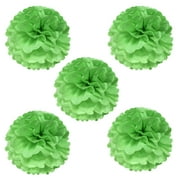 Wrapables 8" Set of 5 Tissue Pom Poms Party Decorations for Weddings, Birthday Parties Baby Showers and Nursery Dcor, Lime Green
