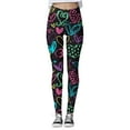 thumbnail image 4 of Womens Valentine's Day Leggings High Waisted Stretchy Love Heart Printed Tight Pants Spring Fashion 2026 Slim Fit Workout Yoga Pants, 4 of 5
