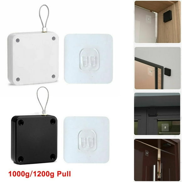 New Automatic Sensor Doors Closer Closing Device Commercial Punch-Free Simple Sliding Door 63*63*16mm/2.48*2.48*0.63inch
