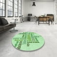 thumbnail image 4 of Ahgly Tapis d'Intérieur Lavable en Machine Carré Vert Menthe Transitionnel, 7 Pieds Carré, 4 of 7