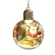 thumbnail image 2 of Creatives Christmas Santa Ornament With Lights Plastic Transparent Hanging Ball For Festive Decoration On The Christmas Tree, 2 of 6