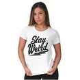 thumbnail image 3 of Stay Weird Motto Mantra Geek Normal Men's Graphic T Shirt Tees Brisco Brands X, 3 of 4