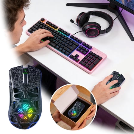 EcoNest Wireless Game The Third Mock Examination USB C/ Computer Programmable Game With Continuous Key RGB Light Suitable For PC/laptop/