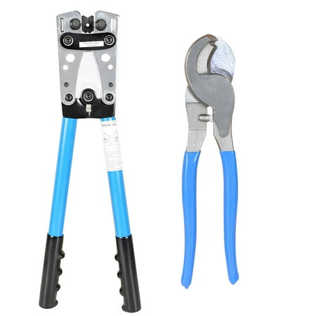 

6-50mm² Battery Cable Lug Crimper Wire Crimping Tool Pliers with Cable Cutter for Crimping Wire Cable Cutting Crimper with Storage Box