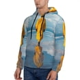 thumbnail image 3 of Lsque Monk Walking On Water Pattern Casual Men's Hoodie,Hooded Sweatshirt with Kangaroo Pocket,Pullover Hoodie-XX-Large, 3 of 7