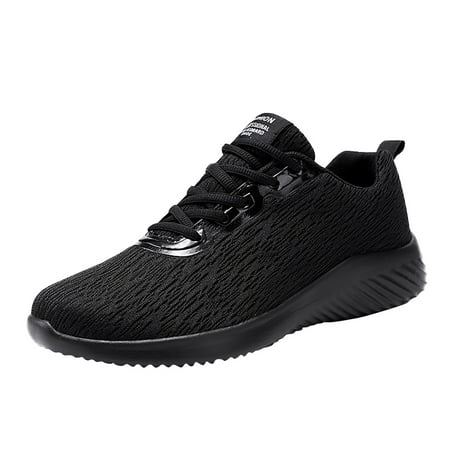

Cathalem Sneaker Rack for Men Closet Fashion Men Mesh Casual Sport Shoes Lace Up Solid Color Men s Go Walk Max-54601 Sneaker Black 11