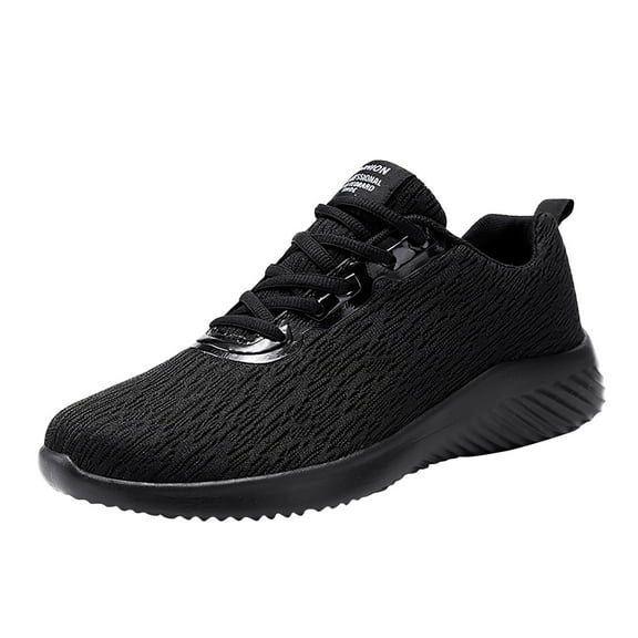 PEASKJP Platform Shoes Men's Sping Soft Insole Breathable Lightweight Non Slip Sneaker Gym Tennis Shoes Black 9