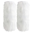 thumbnail image 2 of Deago Womens Faux Fur Leg Warmer Winter Sexy Furry Fuzzy Long Boot Cuffs Cover (White), 2 of 9