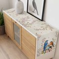 thumbnail image 4 of Birds Floral Table Runner - 48 Inch Long, Kitchen Dining Table Runner Dresser Scarves, Farmhouse Vintage Pink Flower Leaf Farmhouse Decor for Coffee Tables Wedding Party Banquet, 4 of 8