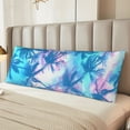 thumbnail image 6 of PAYOHTO Palm Tropical Pattern Exotic Long Body Pillowcase 20x60 inch Premium Plush Fabric with Hidden Zipper, 6 of 8