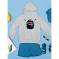 thumbnail image 3 of Hairy Monster Smiling Hoodie Juniors -Image by Shutterstock,  Small, 3 of 4