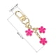 thumbnail image 2 of Llave de encanto de flores, colgante de llavero esmaltado con gancho de presión, rojo rosa, 2 of 6