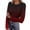 Wine, variant on VEKDONE Women Long Sleeve Shirts Ribbed Knit Slim Fit Tops Gradient Color Basic Tee Casual Stretch Crewneck Blouses Underscrubs Layer Clothes