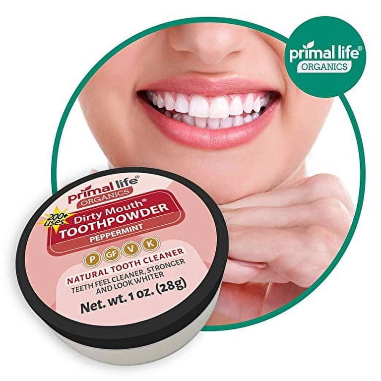 Primal Life Organics, Toothpowder, 1 oz, Peppermint - Walmart.com
