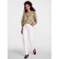 thumbnail image 3 of Scenario Women's and Women's Plus Blouse with 3/4-Length Puff Sleeves, Sizes XS-4X, 3 of 6