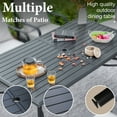 thumbnail image 5 of SUMMIT LIVING Outdoor Patio Dining Table, 67" Rectangle Metal Patio Table for 6 Person, Black, 5 of 8
