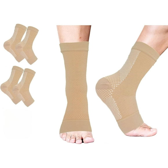 2Pairs Neuropathy Socks, Soothe Relief Socks for Neuropathy Pain Women Men, Comprex Ankle Sleeves Plantar Fasciitis Socks Compression Socks for Neuropathy Ankle Pain Relief