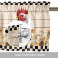 thumbnail image 6 of Farmhouse Valance Curtain Vintage Farm Chicken Sunflowers Black Plaid Wooden Window Valances Rod Pocket Short Curtains Window Treatments for Kitchen Bedroom Bathroom Laundry 56" x 16", 6 of 9