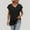 Black, variant on Women's Summer Fashion Casual V Neck Low Neckline Short Sleeved Solid Color Printed Loose T Shirt Top Women's Long Sleeve Tee Shirts Womens T Shirts Casual Tech T Shirt Juniors Graphic Tops Tops Loose