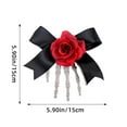 thumbnail image 3 of Skeleton Hair Clip Claw with Rose Skeleton Hand Hair Clip Bone Clips Spooky Skull Goth Hair Clips Halloween Hair Accessories for Women Girls Cosplay Costume Headpiece, 3 of 6