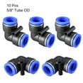 thumbnail image 3 of Plastic Elbow Push to Connect Tube Fitting 16mm Tube OD Pneumatic Air Push Fit Lock Fitting Blue 10pcs, 3 of 5