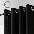 thumbnail image 3 of Blackout Grommet Curtains 180" x 96" - Bedroom Living Room Window Drapes Smooth Glide, 3 of 3