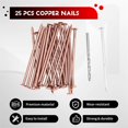 thumbnail image 4 of 25pcs Copper Nails for Tree Cutting, 3.5 Inch Pure Copper Nails Bulk, Tree Stump Removal Nails Hardware N, 4 of 5