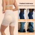 thumbnail image 4 of MISS COCOLI Womens Butt Lifter Padded Lace Panties Tummy Control Underwear Smoothing Hip Enahncer Body Shaper Boyshorts, 4 of 7
