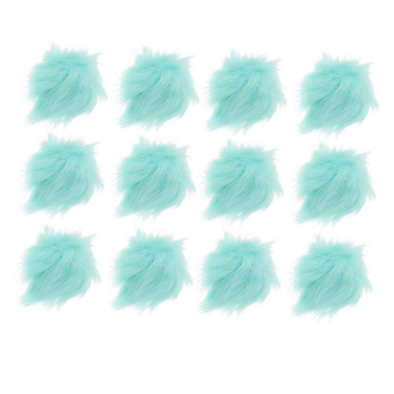 BESTYASH 12Pcs Fluffy Green Ball Buttons with Button for Clothing DIY Hat Overcoat Fastening