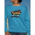 thumbnail image 2 of Celebrate Love Colorful Banner Sweatshirt Women -Smartprints Designs, Female XX-Large, 2 of 4