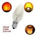 thumbnail image 2 of 10pcs E12 Light Bulb 220v-240v 10w C7 Bulb Warm White Filament Light Incandescent Bulb/tungsten Bulb Candle Light-hhny, 2 of 5