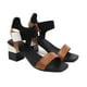 thumbnail image 5 of Sandalias de verano para mujer con tacones altos de cuero de microfibra de color sólido a la moda Wmkox8yii shjk7242, 5 of 9
