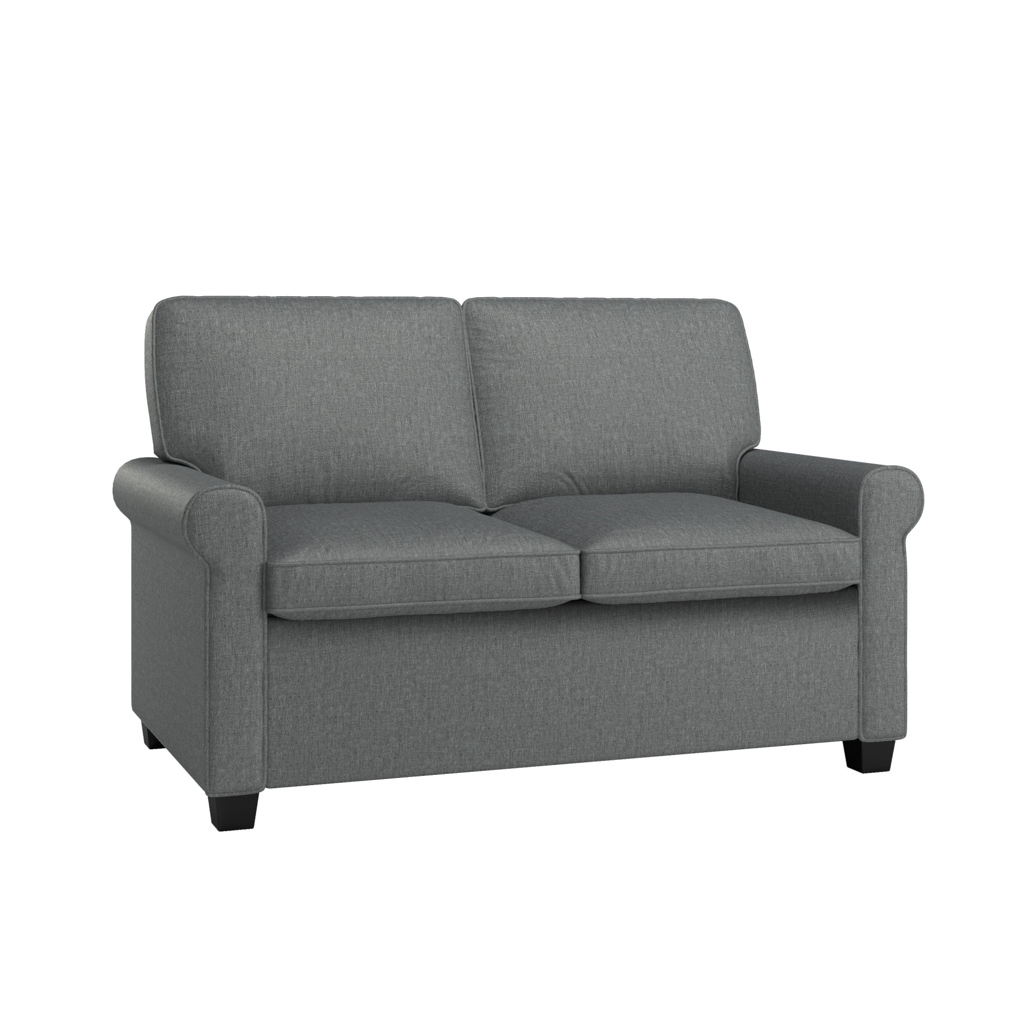 Mainstays Tatum Twin Sleeper 56.25" Loveseat, Dark Gray