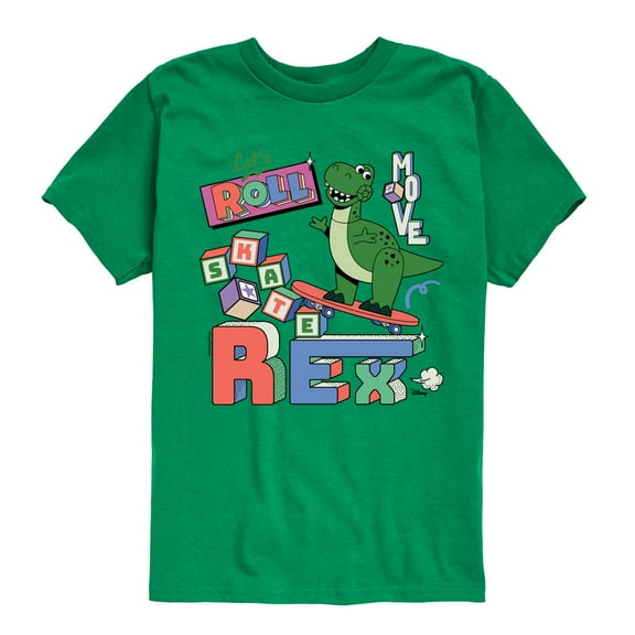 Disney - Toy Story - Skateboard Rex - Toddler & Youth Short Sleeve Graphic T-Shirt
