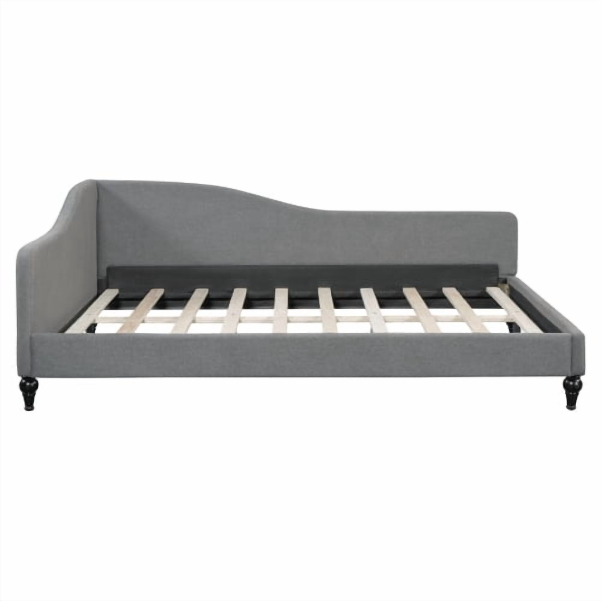Euroco Upholstered Twin Size Sofa Bed with Wood Legs, Full
