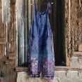 thumbnail image 1 of LOVZFMLL Women's Jumpsuit, Printed Summer Sleeveless Backless Loose Long Romper Dark Blue, M, 1 of 5