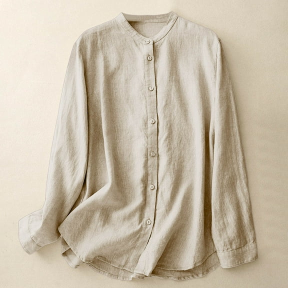 Karight Womens Button Down Shirt Long Sleeve Blouse