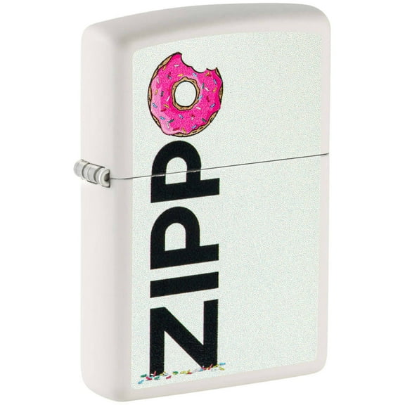 Zippo 46240 Frosted Zippo Design White Matte Windproof Lighter