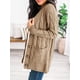 thumbnail image 2 of Jersey tipo cárdigan PRETTYGARDEN para mujer, tejido trenzado, color caqui, talla L, 2 of 8