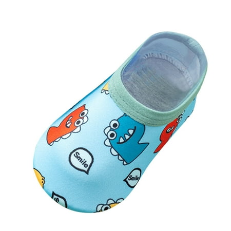 

niuredltd 1-4y baby kids boys girls animal print the floor socks barefoot aqua socks non-slip shoes toddler shoes size m