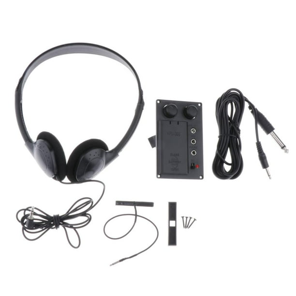 Sistema de Pastilla Piezoeléctrica de Violín Duradero con Cable de Auriculares Piezoeléctrico Piezas de Bricolaje Hugo Violin Silent EQ Pickup